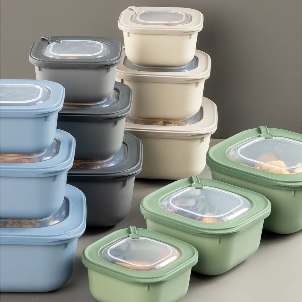 3'lü Özel Kilit Mekanizmalı Sızdırmaz Saklama Kabı